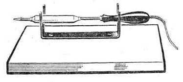 Электропаяльник, уложенный на стойке