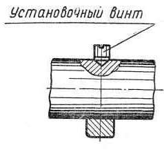 Применение установочного винта