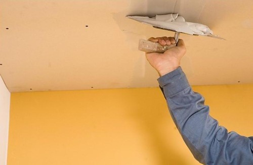 Как зашпаклевать потолок из гипсокартона 3