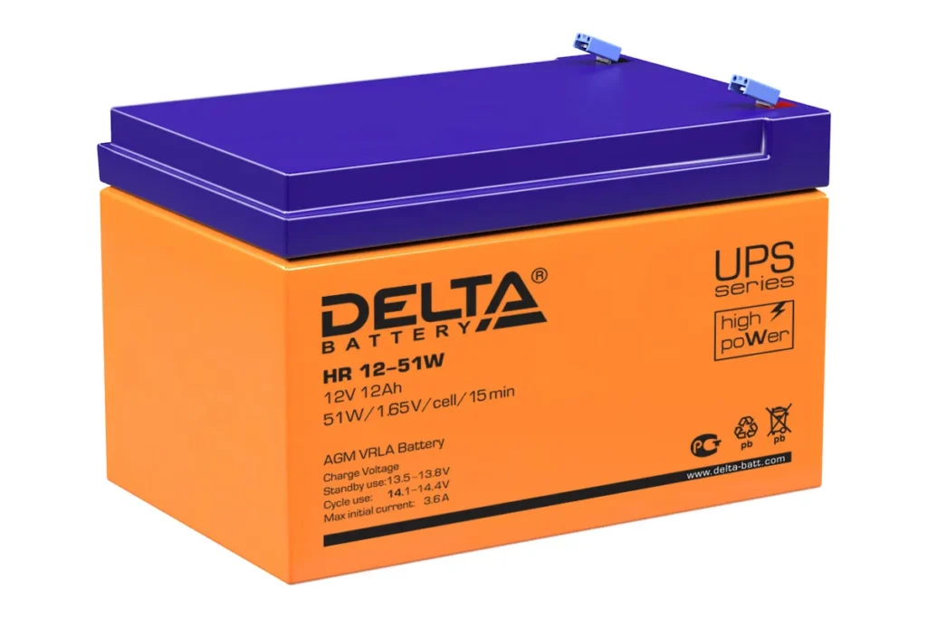 Батарея аккумуляторная Delta HR 12-51 W